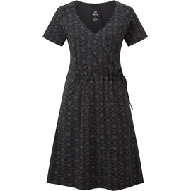 Sherpa Neha Faux Wrap Kleid Schwarz M