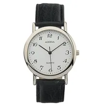 Adora 1-200704-001 Herrenuhr aus Edelstahl mit Lederband, > AB6103