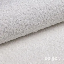 s-style möbel Loungesessel Mit Goldenen Füßen Aus Weiß, Bouclé-stoff