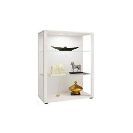 VCM Vitrine Glasol 70 x 35 x 90 cm Weiß