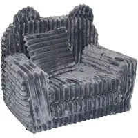Viking Choice - Kindersessel - Schlafsofa - Cord - 51x40x41cm - Grau