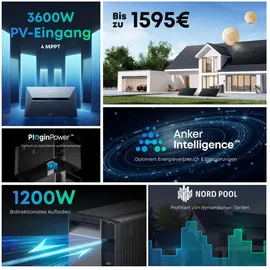 Anker SOLIX Solarbank 3 E2700 Pro inkl. BP5000 Erweiterungsakku + Smart Zähler