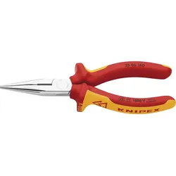 Knipex VDE Spitzzange (Radiozange) 160 mm DIN5745 Vanadin-Elektrostahl verchromt