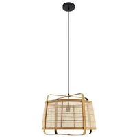 LINDBY Hängeleuchte Liriana, Bambus, Eisen, Ø 45 cm, E27