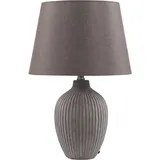 Beliani Tischlampe, Keramik Braun
