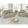 S-Style Couch Boucle 3-Sitzer + 2-Sitzer + Sessel Beige