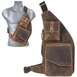 GREENBURRY Vintage Umhängetasche Leder 20 cm | Einheitsgröße