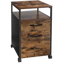 VASAGLE Aktenschrank 44 x 42 x 66,5 cm Braun-Schwarz