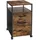 VASAGLE Aktenschrank 44 x 42 x 66,5 cm Braun-Schwarz