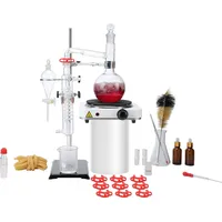 Vevor Destillationsset für Ätherische Öle, 500 ml Destillationsapparat, 3,3 Boro-Laborglas-Destillationsset mit 1000 W Heizplatte und 24, 40