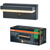 Osram Endura Style LED Akku Wandleuchte Robust, 2,5W, 3000K warmweiß, 180 lm, USB, PIR Sensor, 2 Monate