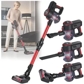casativo-tech Casativo 2in1-Akku-Handstaubsauger rot/schwarz