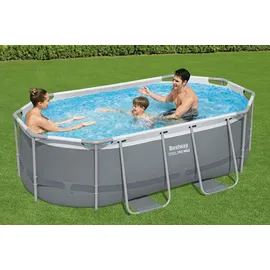 BESTWAY Steel Pro MAX Solo Pool 305 x 200 x 84 cm grau/ blau