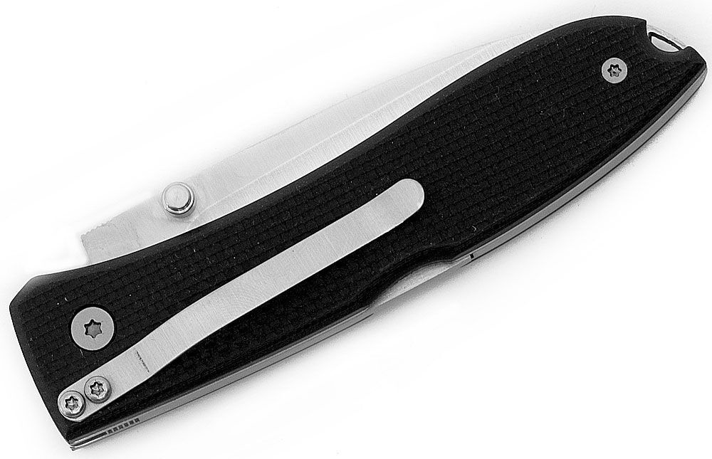 Lionsteel Opera Folding knife with D2 blade, Black G10 with clip 8800 BK