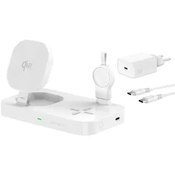4SMARTS Ladestation "Qi2 Ladestation Trident mit Charger für Samsung Watch", weiß, B:11,7cm H:3,2cm T:23,4cm, Ladegeräte