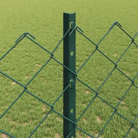 vidaXL Zaun mit Pfosten 1,2 x 25 m Grün/Stahl