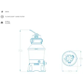 BESTWAY Flowclear Sandfilteranlage 3,028 l/h 85 W