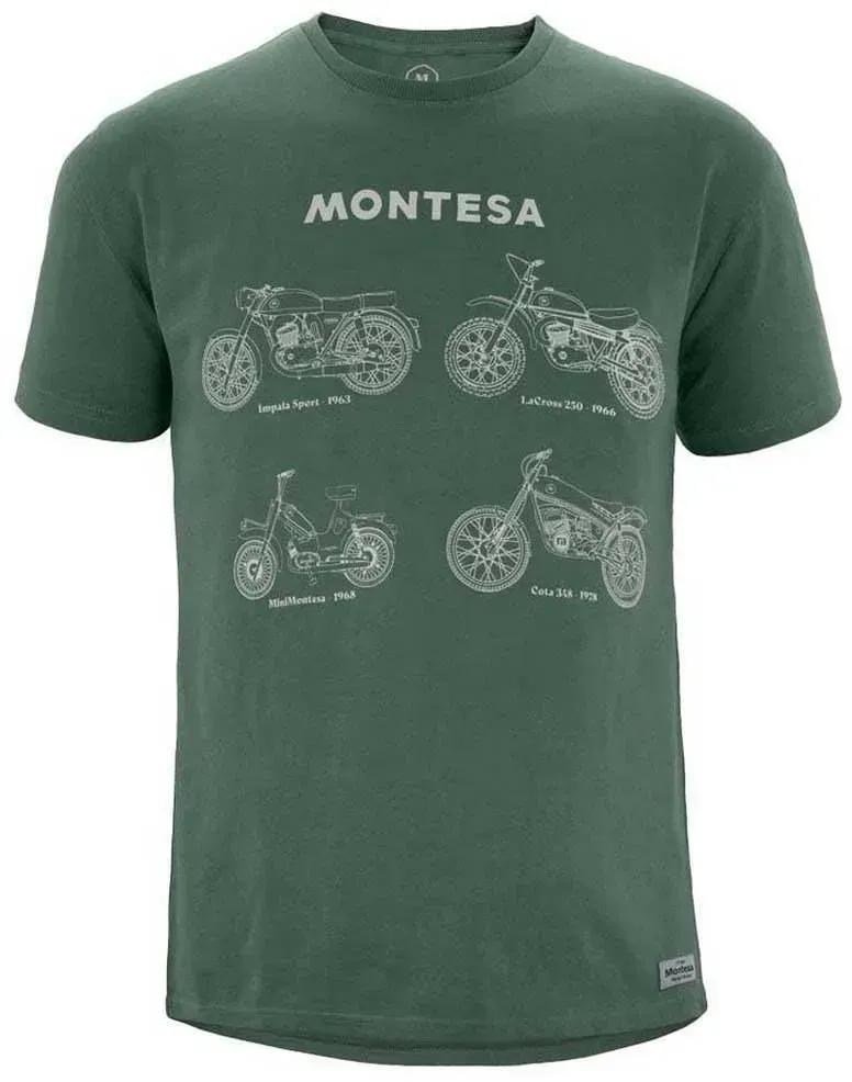 Montesa All Range Kurzarm-t-shirt - Green - 2XL