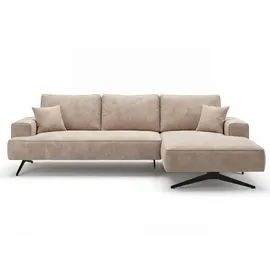 GRAINGOLD Ecksofa Leto Beige Rechts