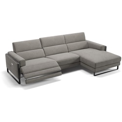 Italienische Eckcouch MILO Relaxfunktion Stoffsofa Eckcouch - Grau