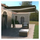 vidaXL Markise Manuell Einziehbar mit LED 500x350 cm Anthrazit