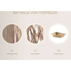 DeinPack Umweltschonende Papier Tragetaschen 50 x braune Papiertragetasche 32 x 18 x 26 cm