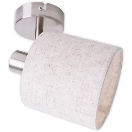 NÄVE Deckenspot MARON beige (natur), 1, H: 19cm, 1 Stk., Leuchten, Spot, E14 max. 40W, Metall/Textil, Deckenspot