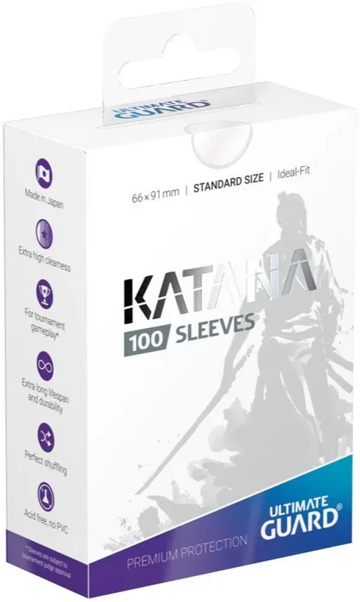 Kartenhüllen Ultimate Guard - Katana Sleeves Standard Size Transparent (100 Stück)