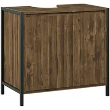 Vicco Waschbeckenunterschrank Naola 2 geschlossene Ablagefächer 70 x 65 x 40 cm Eiche/Schwarz