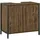Vicco Waschbeckenunterschrank Naola 2 geschlossene Ablagefächer 70 x 65 x 40 cm Eiche/Schwarz