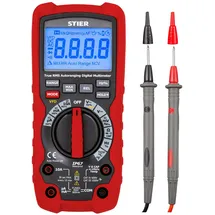 Stier Profi Digital Multimeter 0,01mV - 1000V AC/DC CAT III 1000V CAT IV 600V VFD RMS