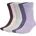 Unisex CUSHIONED CREW SOCKS PAIR PACK Aurora Ruby/Preloved Violet/Powder Plum/Light Grey Heather 6-7 Years