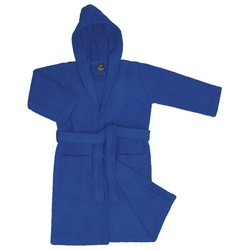 OAHOO Bademantel Kinder Frottee Bademantel, Baumwolle, Kapuze, Mädchen & Jungen blau 122-128
