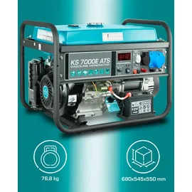 Könner & Söhnen KS 7000E ATS Stromerzeuger Strom Generator Benzin Notstromaggregat 5.5 kW