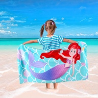 SANNIX Meerjungfrau Strandtuch, Microfaser Badehandtuch, 76×150cm Schnell Trocknend Badetuch für Mädchen Kinder