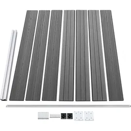 vidaXL Zaunelement Set WPC 699x146 cm Grau