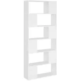 vidaXL Bücherregal Raumteiler 80 x 24 x 186 cm Weiß