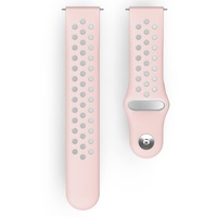 Hama 00086229 Intelligentes tragbares Accessoire Band Grau, pink Silikon Wechselarmband, Edelstahl Knopf) rosé/grau