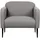 Beliani Sessel STOUBY Polyester 83 x 77 x 74 cm Grau/Schwarz