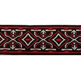 10m Borte Webband 25mm breit Farbe: Rot-Schwarz-Weiss von 1A-Kurzwaren D-9-rt-25
