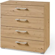 Set One by Musterring Schubkastenkommode "Henderson", braun (eiche artisan), B:80cm H:81cm T:42cm, Holzwerkstoff, SET ONE BY MUSTERRING, Sideboards, mit 4 Schubladen inkl. Selbsteinzug und Dämpfung