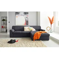 DOMO collection Ecksofa »Topper L-Form«, mit Recamiere, wahlweise mit Schlaffunktion blau