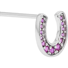 Tom Tailor Ohrstecker Hufeisen pink/silber 2101379 925