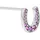 Tom Tailor Ohrstecker Hufeisen pink/silber 2101379 925