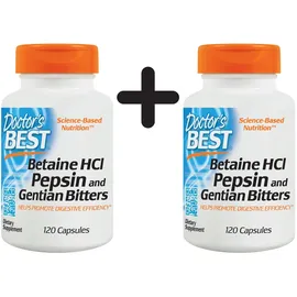 Doctor's Best Betaine HCL Pepsin & Gentian Bitters Kapseln 120 St.