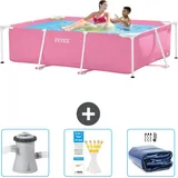 Intex – Schwimmbecken mit rechteckigem Rahmen – 220 x 150 x 60 cm – im Lieferumfang enthalten Accessoire CB74