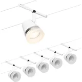 Paulmann 94461 Lichtspot Schienenlichtschranke GU5,3 max. 5x10W 230/12V Weiß matt Chrom