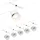 Paulmann 94461 Lichtspot Schienenlichtschranke GU5,3 max. 5x10W 230/12V Weiß matt Chrom