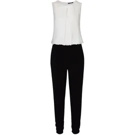 Vera Mont Overall "Damen mit Cut-Outs", Damen, Gr. 44, Normalgrößen, schwarz (schwarz, weiß), Jersey, Obermaterial: 95% Polyester, 5% Elasthan. Besatz: 100% Polyester. Futter: 100% Polyester, figurumspielend, Rundhals, Overalls Overall, Cut-Outs