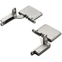 SO-Tech - Salice Air Scharniere 105° Zum Einlassen In Front- Und Korpusboden Möbelscharnier Schrankscharnier, Nickel Matt, Mit Push Open Funktion